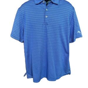 Tommy Bahama Men’s Polo Shirt Blue and Gray. Size XL